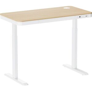 AlzaErgo Table ET6 AiO Charge 118x60 cm fehér + laminált nyírfa kép
