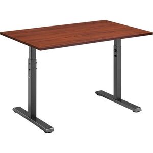 AlzaErgo Fixed Table FT1, fekete + TTE-01 laminált asztallap, 140×80 cm, gesztenye kép