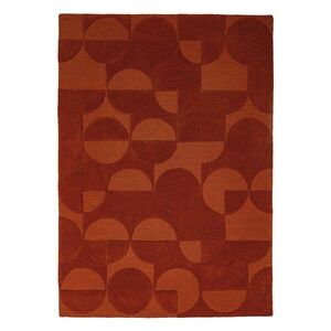 Terrakotta színű kézi szövésű gyapjú szőnyeg 160x230 cm Gigi – Flair Rugs kép