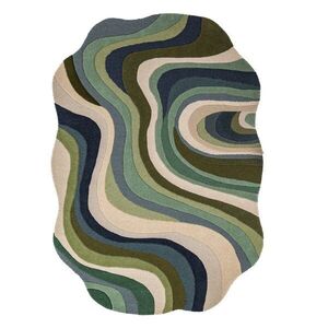 Zöld kézi szövésű gyapjú szőnyeg 160x230 cm Envy Wool – Flair Rugs kép
