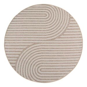 Bézs kerek kültéri-beltéri szőnyeg ø 120 cm Desert 1301 – Ayyildiz Carpets kép