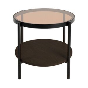 Kerek tárolóasztal üveg asztallappal ø 48 cm Hassel – Unique Furniture kép