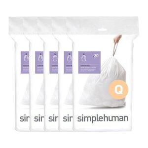 Összehúzható szemeteszsák készlet 100 db-os 65 l Q – simplehuman kép