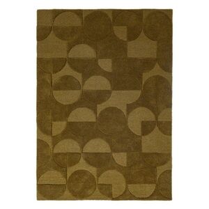 Sötétzöld kézi szövésű gyapjú szőnyeg 160x230 cm Gigi – Flair Rugs kép