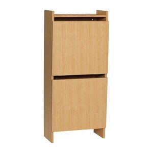 Natúr színű billenő ajtós cipőtartó tölgyfa dekorral 50x110x24 cm Forma – Hübsch kép