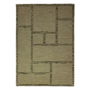 Zöld kézi szövésű gyapjú szőnyeg 200x290 cm Harris Modula Wool – Flair Rugs kép