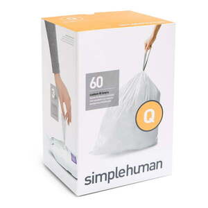 Összehúzható szemeteszsák készlet 60 db-os 65 l Q – simplehuman kép