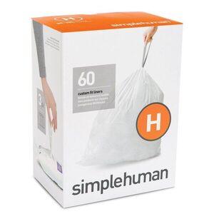 Összehúzható szemeteszsák készlet 60 db-os 35 l H – simplehuman kép