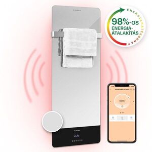 Klarstein Hot Spot Crystal Reflect Smart, infravörös hősugárzó, 850 W, alkalmazás, időzítő, tükör kép