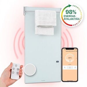 Klarstein Hot Spot Crystal Spotless Smart, infravörös hősugárzó, 750 W, alkalmazás, fehér kép