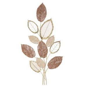 Fali dísz, őszi, levelek, fém, barna - bézs - BLANCHEROCHE - Butopêa kép