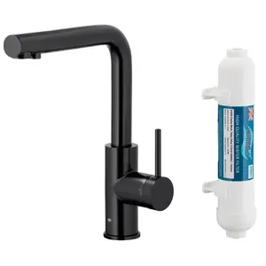 Mosogató csaptelep Duero Pure Basic Black vízszűréssel kép