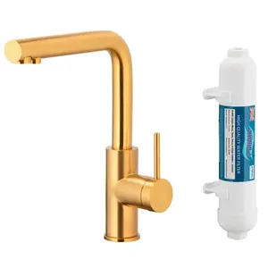 Mosogató csaptelep Duero Pure Basic Brushed Gold vízszűréssel kép