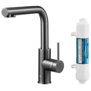 Mosogató csaptelep Duero Pure Basic Gun Metal Grey vízszűréssel kép