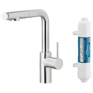 Mosogató csaptelep Duero Pure Basic Inox vízszűrővel kihúzható kifolyóval kép