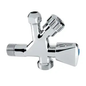 Kombinált sarokszelep 3/8„ x 1/2” x 3/4” króm kép