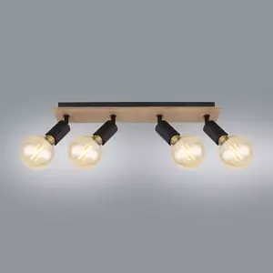Lámpa 54008-4NH Fekete és barna LS4 kép