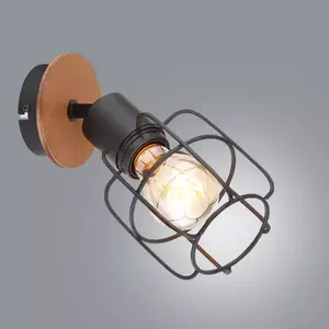 Fali lámpa 54037-1 Fekete-barna K1 kép