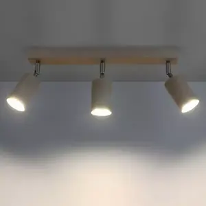 Fali lámpa Rinne 3 természetes fa kép