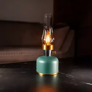 Asztali lámpa OLIA USB IP44 green kép