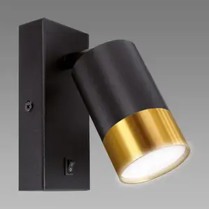 Lámpa PUZON WLL GU10 BLACK/GOLD 04133 LS1 kép
