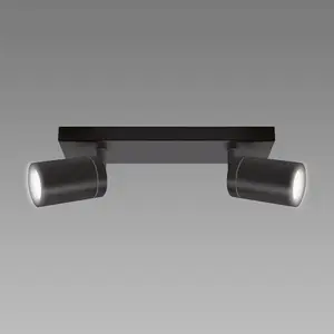 Lámpa TENOR GU10 2L BLACK 04071 IP44 LS2 kép