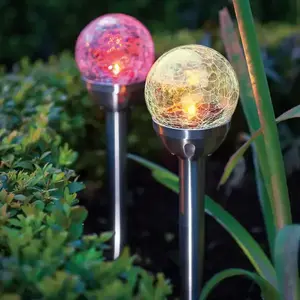 Napelemes lámpa LABDA RGB 8CM CRACK EKO0614 kép