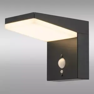 Napelemes fali lámpa mozgásérzékelővel 46823 Black K1 kép