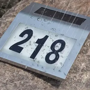 Napelemes lámpa Házszám Broy 46827 Chrome kép