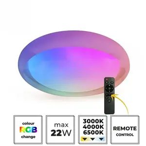 Lámpa RIVET LED 22W 66945 CCT+RGB PL1 kép
