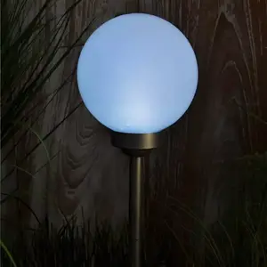 Napelemes lámpa 4LED BY-131580 golyó fehér 20 kép