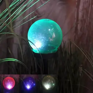 Napelemes lámpa 1LED BY-131583 golyó mix 10 kép