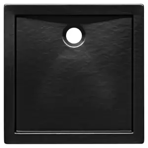 Zuhanytálca Aquarius 80/80 stone effect fekete kép