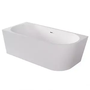 Szabadon álló Kád sarok Zoya 150/75 B+Klik-Klak téglalap alakú túlfolyóval Slim króm kép