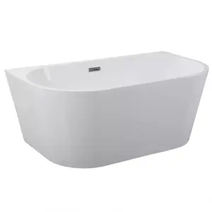 Szabadon álló Kád Vica New 150/80 szifonnal Klik Klak téglalap alakú túlfolyóval Slim króm kép