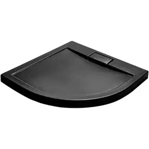 Fürdőkád félkör alakú Axim Ultraslim Stone Effect New 90x90 fekete kép