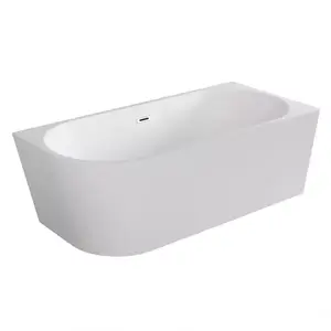 Fali sarok szabadon álló fürdőkád Zoya 170/80 P+klik-klak fekete túlcsordulással kép