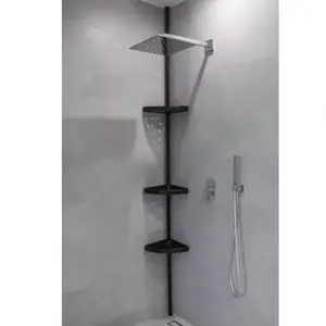 Sarokpolc 290cm fekete kép