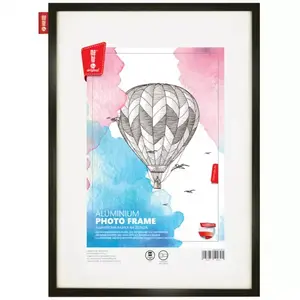 Aluminium fotókeret fekete színben 32x22 cm kép