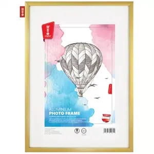 Aluminium fotókeret arany színben 32x22 cm kép