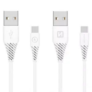 Swissten USB/USB-C 3.1 adatkábel fehér 1, 5m (7mm) kép