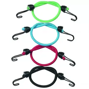Összehúzó gumi Master Lock 25 cm mindkét oldalán fém kampóval végződik, komplett4db kép