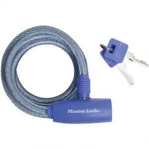 Kerékpár zár 1, 8m x 8 mm kulcsrakész, mix színek kép