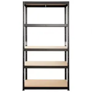 Fém polc fekete 180x80x40 cm – 5 polc/200kg kép