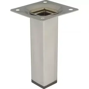 Szögletes bútorláb 10 cm króm kép