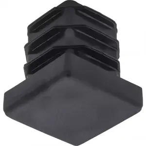 Szögletes csőbetét 30x30 mm fekete (4db) kép