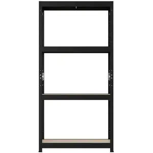 Fém tároló állványok fekete 150x75x30 cm – 4 polccal/50 kg kép