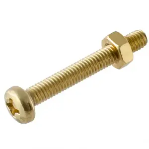 Csavar sárgaréz fejjel M3X10mm kép