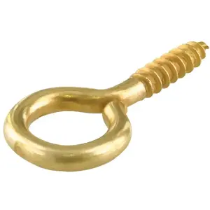 Csavarozható horog szemmel sárgaréz 20x10x3, 3mm kép