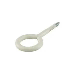 Csavarozható horog fehér szemmel 30x12x3, 8mm kép